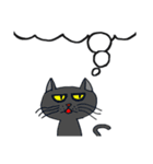 病み猫(黒猫)（個別スタンプ：30）