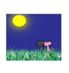 病み猫(黒猫)（個別スタンプ：31）