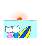 夏休みネコ（個別スタンプ：3）