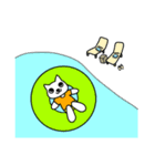 夏休みネコ（個別スタンプ：10）