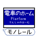 大阪のモノレール 駅名 シンプル＆いつでも（個別スタンプ：22）