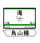 日光線 烏山線 駅名 シンプル＆いつでも（個別スタンプ：26）