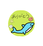 夏のイルカスタンプ（個別スタンプ：5）