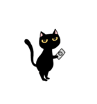 がんばる黒猫スタンプ1（個別スタンプ：7）