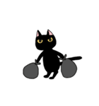がんばる黒猫スタンプ1（個別スタンプ：13）