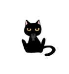 がんばる黒猫スタンプ1（個別スタンプ：14）