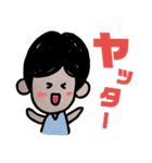 面長の女の子へ（個別スタンプ：18）