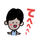 面長の女の子へ（個別スタンプ：32）