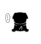 黒パグ小つぶ（個別スタンプ：8）