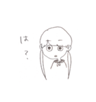 ツインテールのテールの部分がもやしの女（個別スタンプ：1）