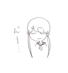 ツインテールのテールの部分がもやしの女（個別スタンプ：2）