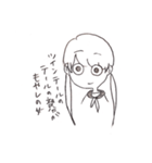 ツインテールのテールの部分がもやしの女（個別スタンプ：7）