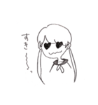 ツインテールのテールの部分がもやしの女（個別スタンプ：18）