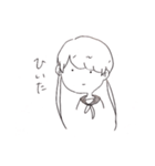 ツインテールのテールの部分がもやしの女（個別スタンプ：19）
