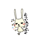 ウサちゃんあいさつ"だょ"（個別スタンプ：3）