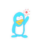 みずいろのぺんぎん（個別スタンプ：1）