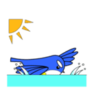 ルリビタキちゃん 夏（個別スタンプ：12）
