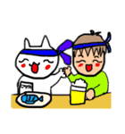 猫との生活。ほんわか。日常スタンプ（個別スタンプ：21）