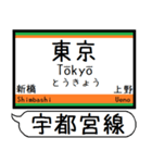 宇都宮線 駅名 シンプル＆気軽＆いつでも（個別スタンプ：1）