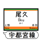 宇都宮線 駅名 シンプル＆気軽＆いつでも（個別スタンプ：3）