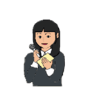 働く女性シリーズ： ロング JW（個別スタンプ：22）