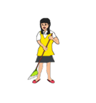 働く女性シリーズ： ロング JW（個別スタンプ：29）