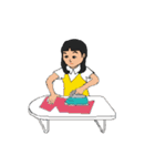 働く女性シリーズ： ロング JW（個別スタンプ：30）
