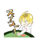 白パーカー君と黒パーカーちゃん（個別スタンプ：1）