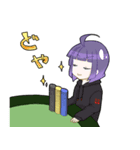 白パーカー君と黒パーカーちゃん（個別スタンプ：21）