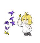 白パーカー君と黒パーカーちゃん（個別スタンプ：22）