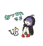 白パーカー君と黒パーカーちゃん（個別スタンプ：23）