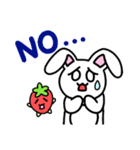 いちごとうさぎのスタンプ（個別スタンプ：4）