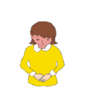 働く女性シリーズ： イエロー JW（個別スタンプ：5）