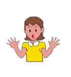 働く女性シリーズ： イエロー JW（個別スタンプ：8）