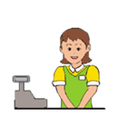働く女性シリーズ： イエロー JW（個別スタンプ：37）