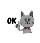 ねこです けど 。（個別スタンプ：1）