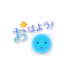 07_かわいい細胞『アクア』クリアデカ文字（個別スタンプ：4）