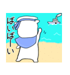 白猫親子2 子猫の日常【夏ver】（個別スタンプ：14）