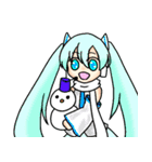 鏡音リン 初音ミク ルユアのラインスタンプ（個別スタンプ：1）