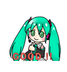 鏡音リン 初音ミク ルユアのラインスタンプ（個別スタンプ：2）