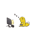 キツネ ねむねむ（個別スタンプ：1）