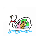うさぎとおともだちスタンプ（個別スタンプ：10）