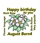8月の誕生日ごとの誕生花と花言葉。（個別スタンプ：4）