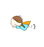 ハリネズミとおんなのこ（個別スタンプ：15）