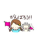 ハリネズミとおんなのこ（個別スタンプ：18）
