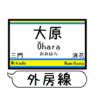 外房線 駅名 シンプル＆気軽＆いつでも（個別スタンプ：18）