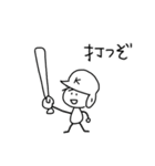 野球棒人間【K】（個別スタンプ：1）