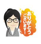 真面目女子のビジネス専用スタンプ（個別スタンプ：6）