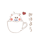 しろもこにゃんこ（個別スタンプ：3）