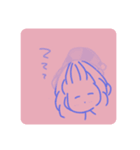 ゆるい 女の子スタンプ（個別スタンプ：4）